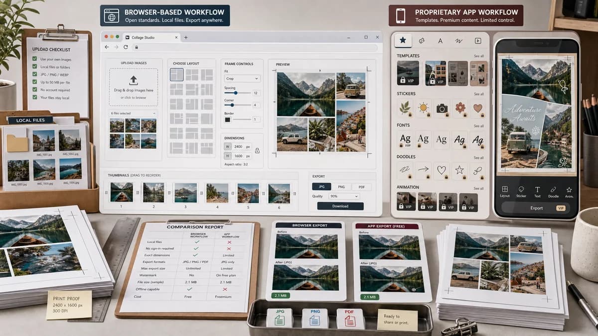 Open Source Alternatives to PicCollage visual comparison with Photo Collage Maker
