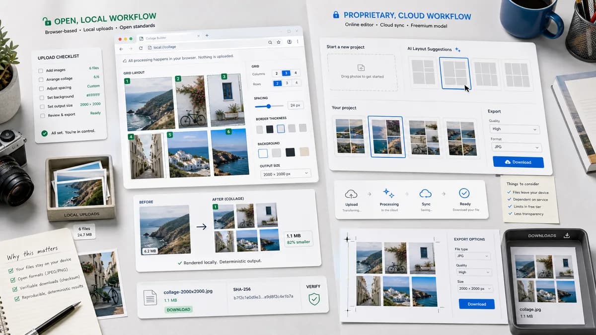 Open Source Alternatives to Pixlr visual comparison with Photo Collage Maker