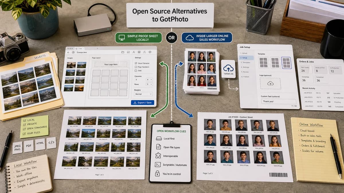 Open Source Alternatives to GotPhoto visual comparison with Photo Contact Sheet Maker