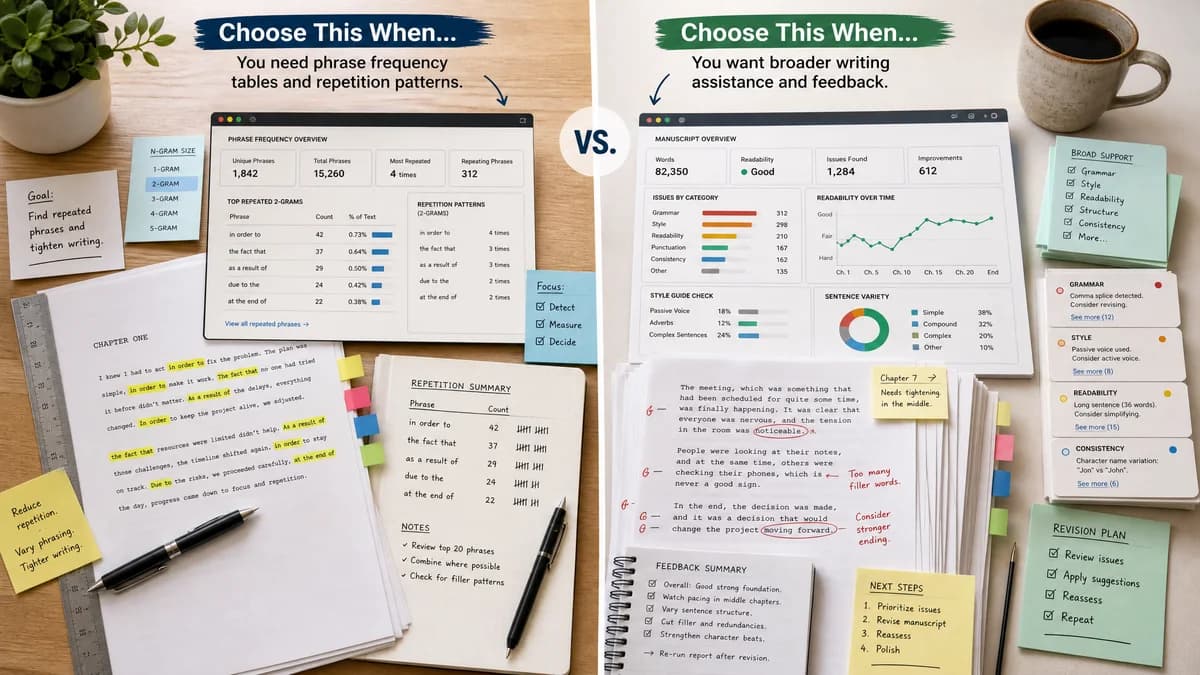 Phrase N-Gram Frequency Table vs ProWritingAid comparison detail image