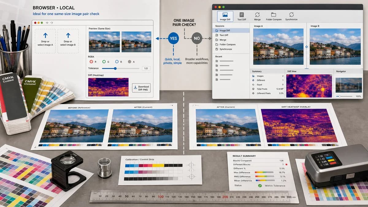 Open Source Alternatives to Kaleidoscope visual comparison with Pixel-by-Pixel Image Diff