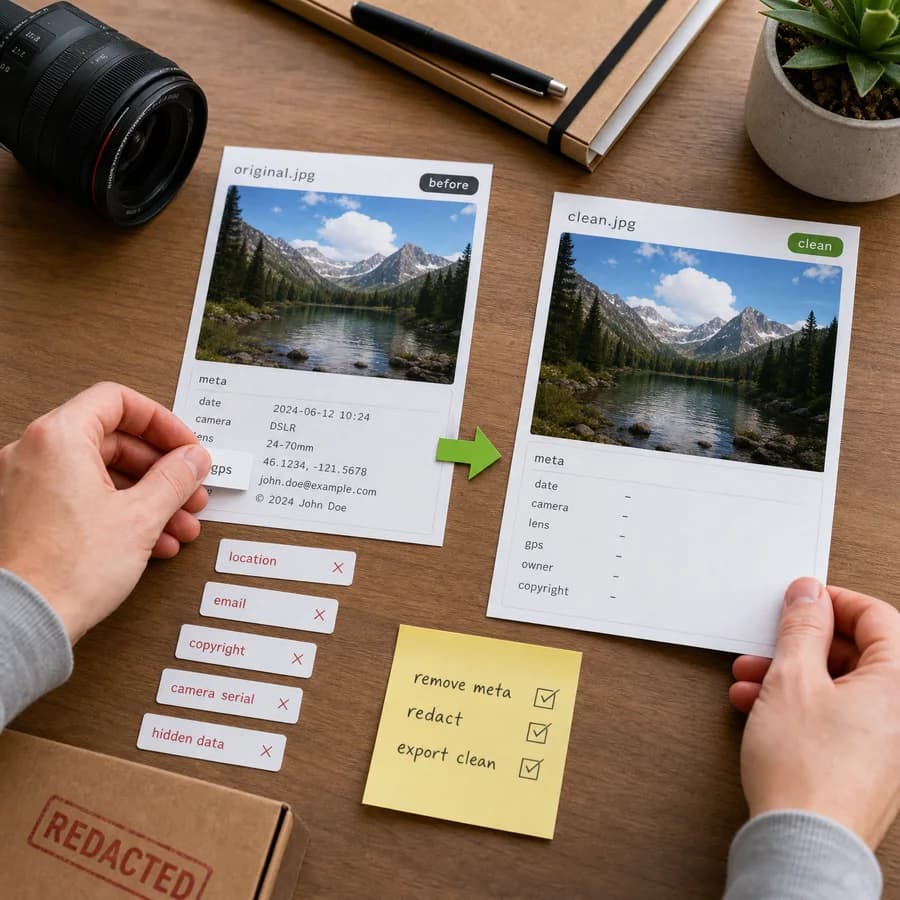 PNG Lossless Optimizer preview showing a person reducing a PNG file size on a laptop