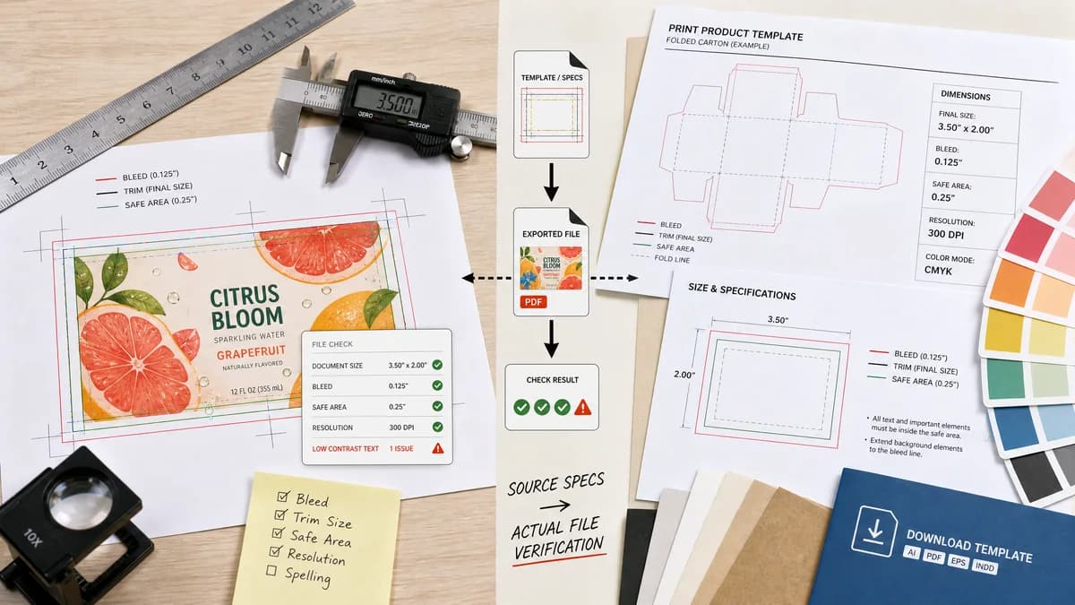 Print Bleed Border Checker vs MOO Design Guidelines visual comparison of print bleed border checker workflows