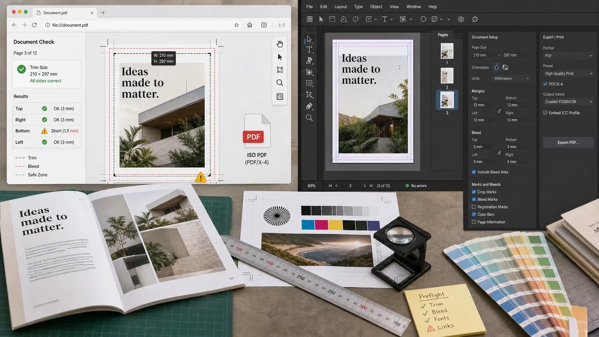 Open Source Alternatives to Affinity Publisher visual comparison with Print Bleed Border Checker