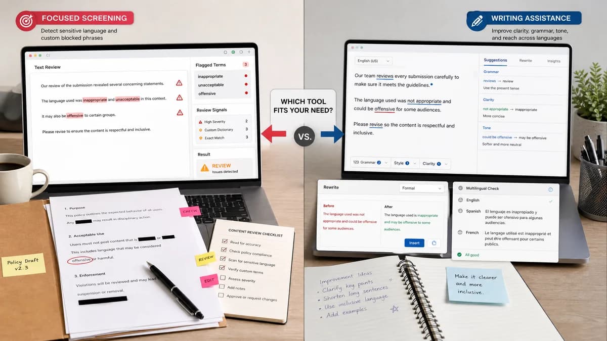 Profanity and Custom Blocklist Checker vs LanguageTool comparison detail image