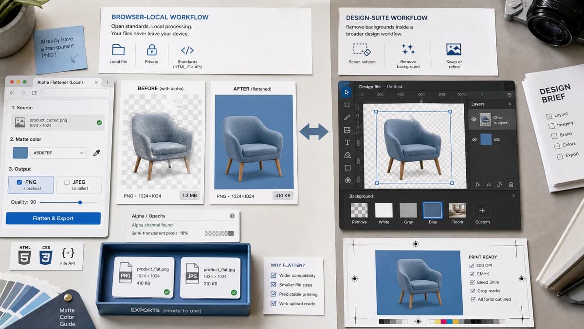 Open Source Alternatives to Canva Background Remover visual comparison with Remove Alpha Channel