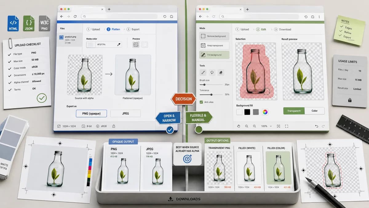 Open Source Alternatives to PineTools visual comparison with Remove Alpha Channel