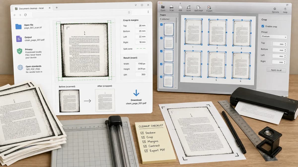 Open Source Alternatives to ABBYY FineReader PDF visual comparison with Scan Border Cropper