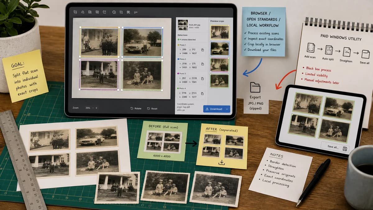 Open Source Alternatives to AutoSplitter visual comparison with Scan Border Cropper