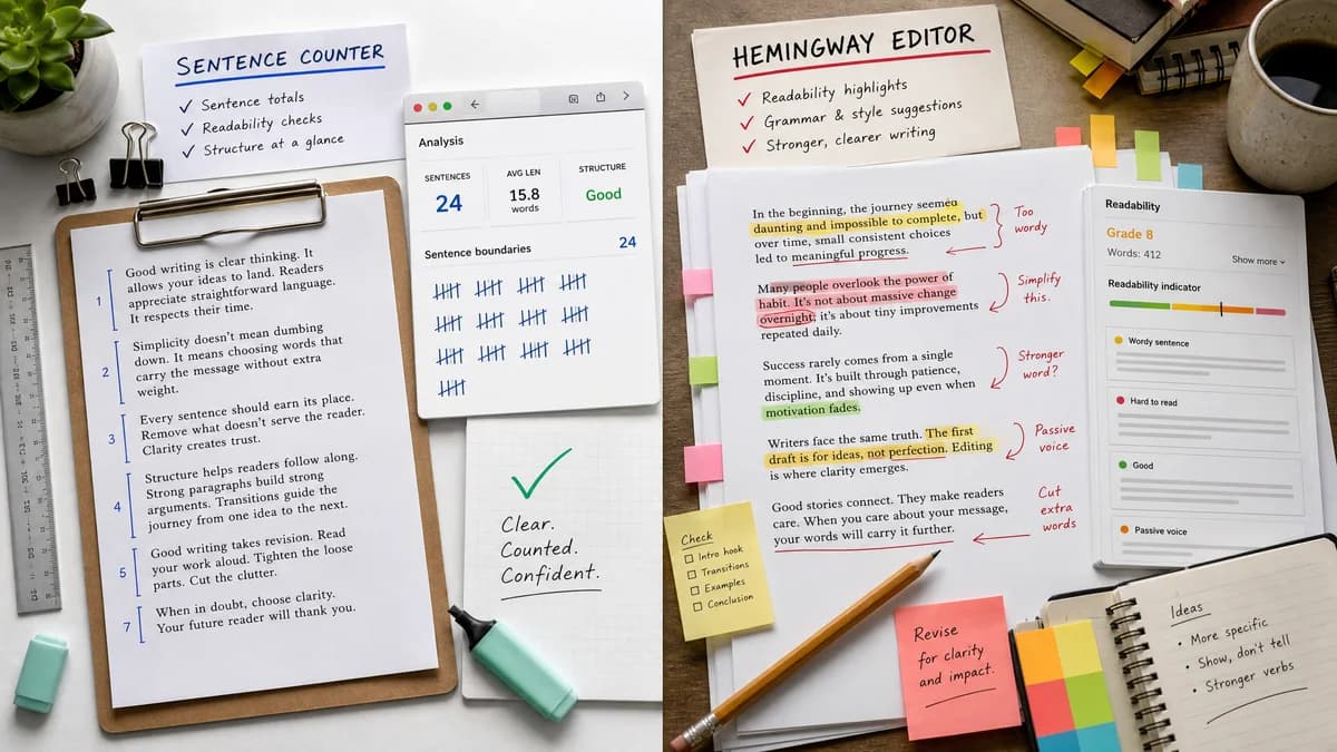 Sentence Counter vs Hemingway Editor comparison detail image