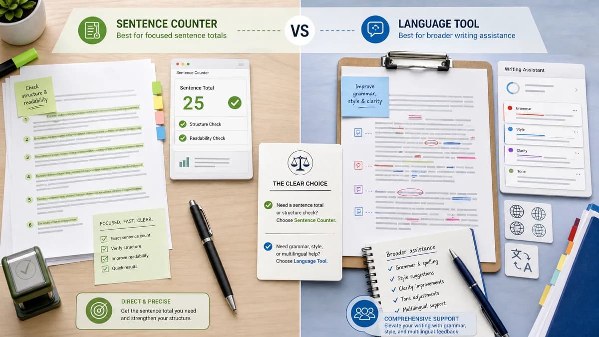 Sentence Counter vs LanguageTool comparison detail image