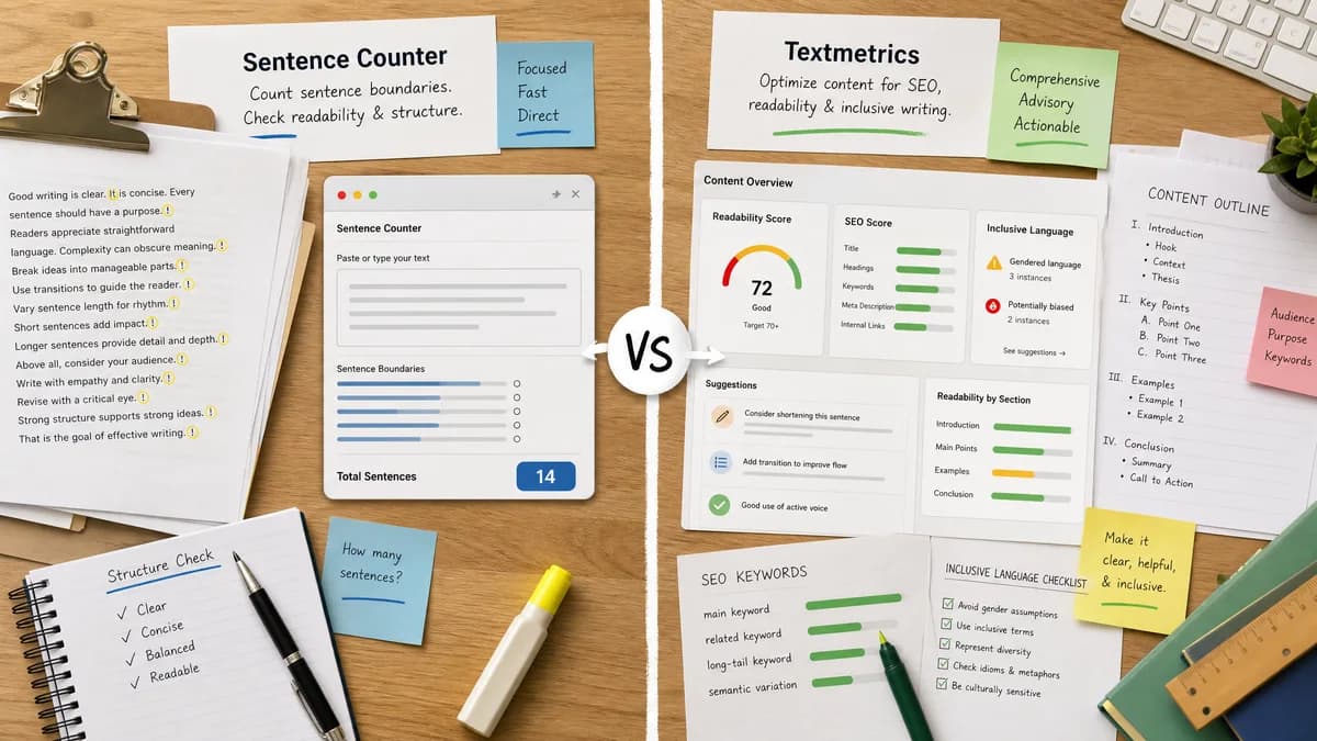 Sentence Counter vs Textmetrics comparison detail image