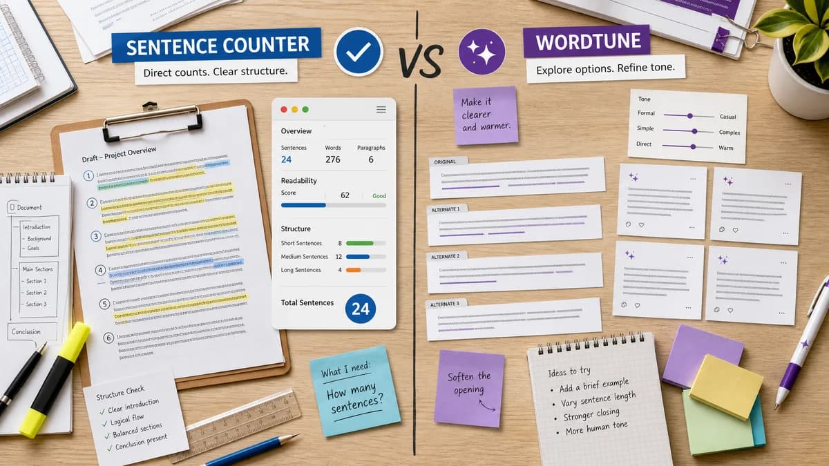 Sentence Counter vs Wordtune comparison detail image
