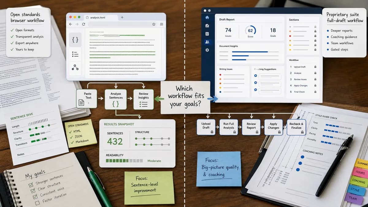Open Source Alternatives to ProWritingAid detail image for Sentence Counter