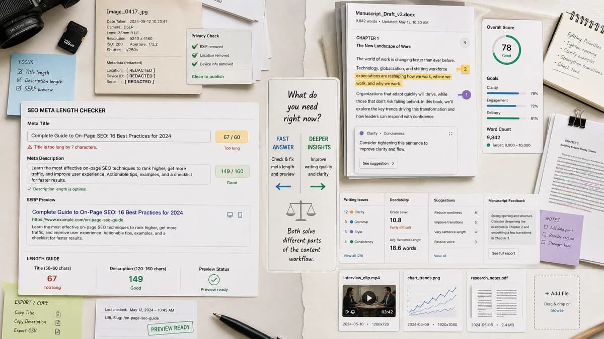 SEO Meta Title and Description Length Checker vs ProWritingAid comparison detail image