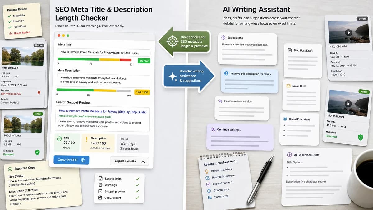 SEO Meta Title and Description Length Checker vs Sapling comparison detail image