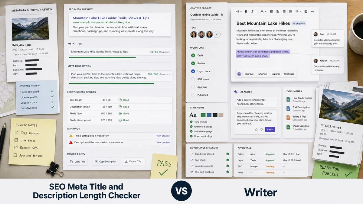 SEO Meta Title and Description Length Checker vs Writer comparison detail image