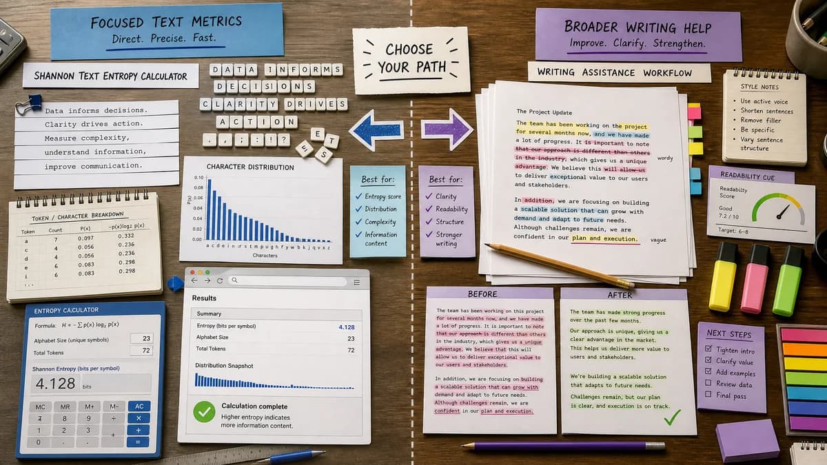 Shannon Text Entropy Calculator vs Hemingway Editor comparison detail image