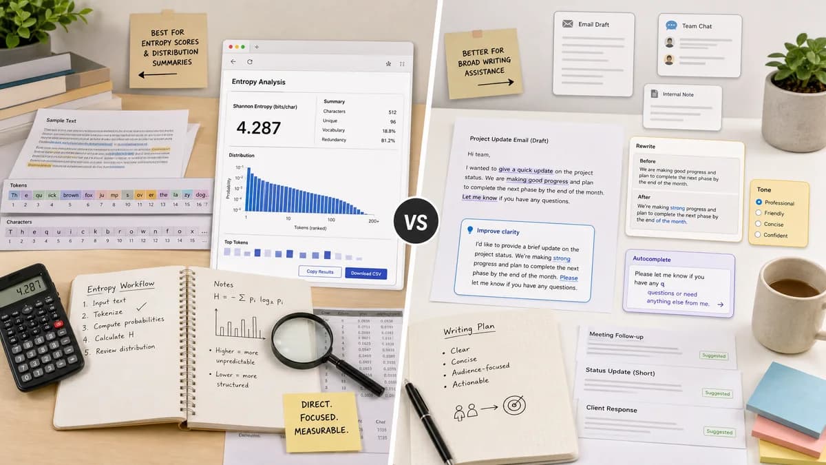 Shannon Text Entropy Calculator vs Sapling comparison detail image