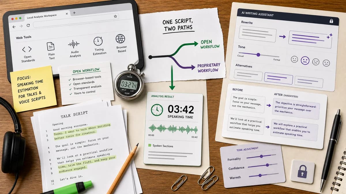 Open Source Alternatives to Wordtune detail image for Speaking Time Calculator