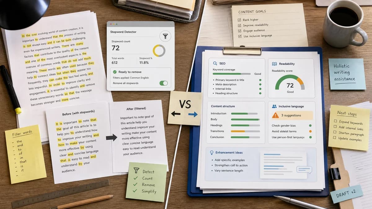 Stopword Detector and Remover vs Textmetrics comparison detail image