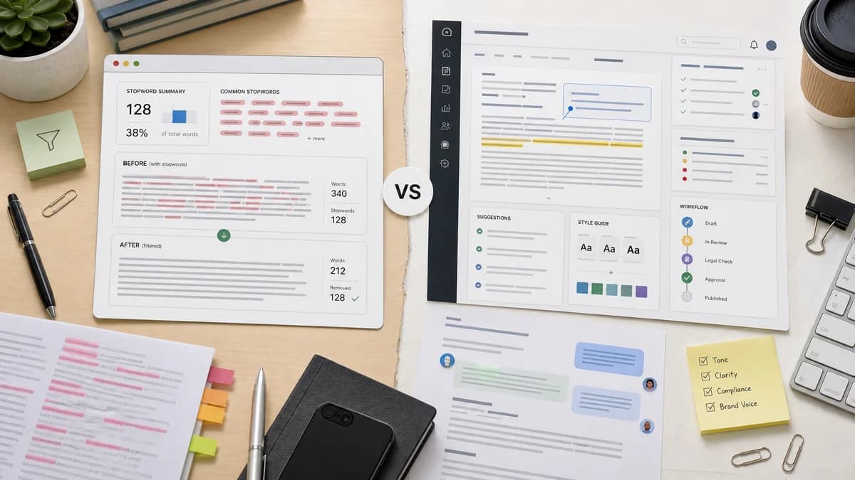 Stopword Detector and Remover vs Writer comparison detail image