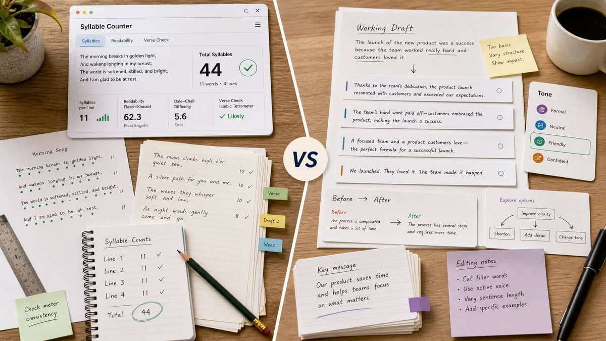 Syllable Counter vs Wordtune comparison detail image