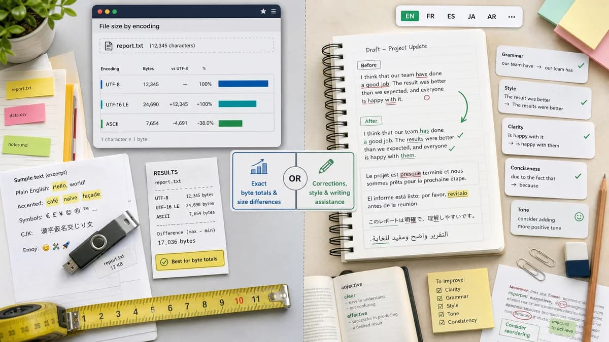 Text Size by Encoding vs LanguageTool comparison detail image