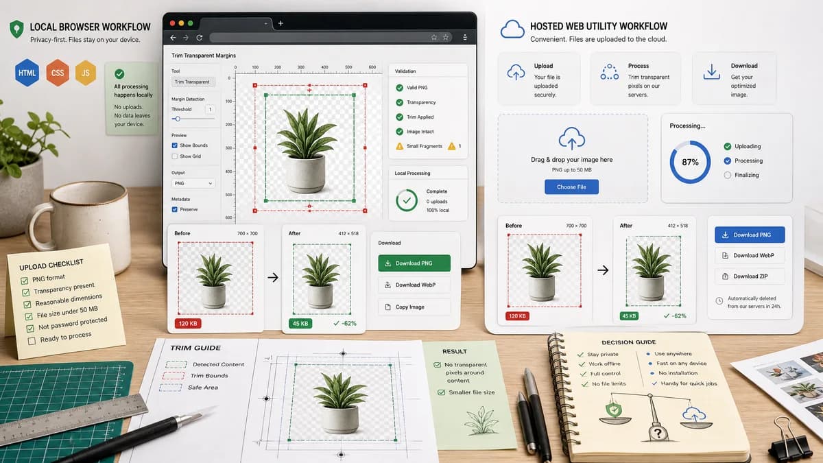 Open Source Alternatives to Image Online Tools visual comparison with Transparent Margin Trimmer