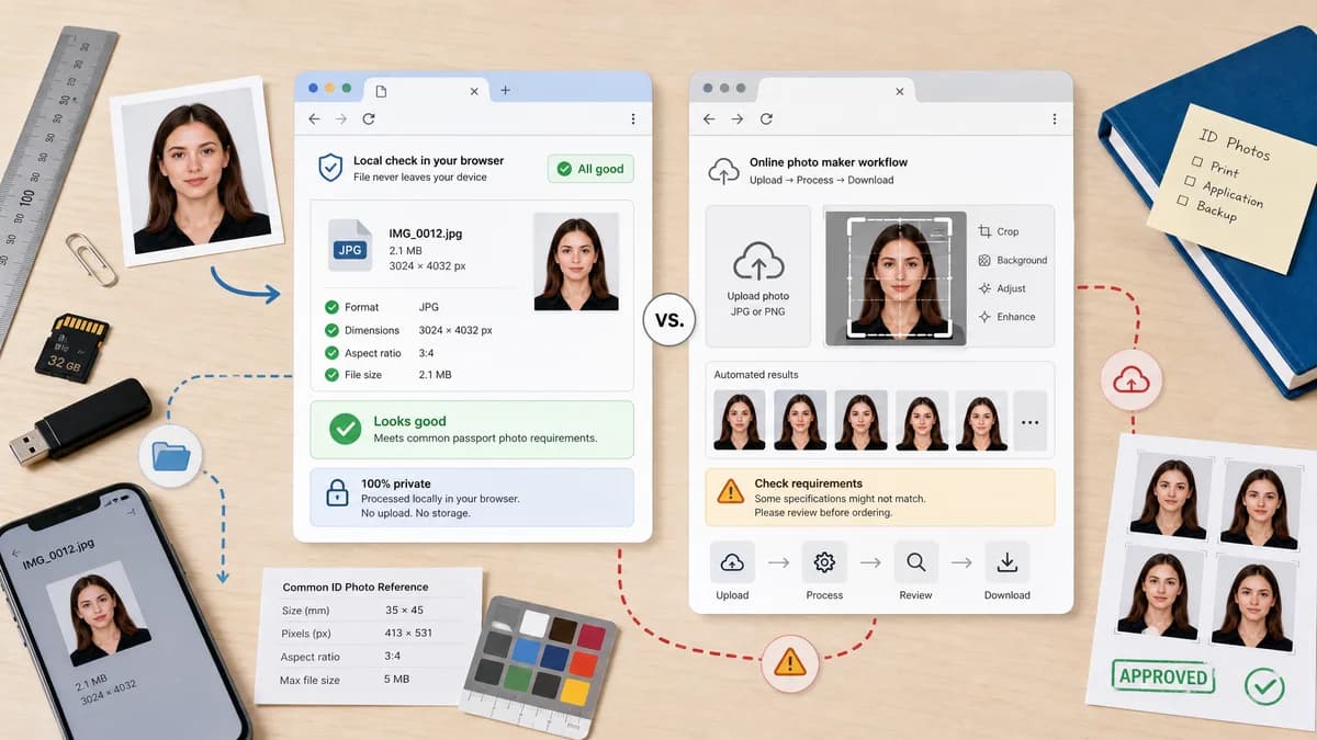 Open Source Alternatives to IDPhotoDIY visual comparison with Visa Photo File Size Checker