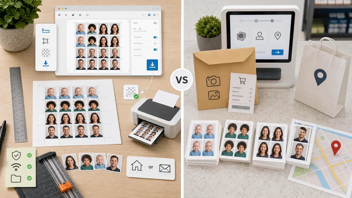 Wallet Photo Sheet Maker vs CVS Photo Wallet Prints visual comparison of wallet photo sheet maker workflows