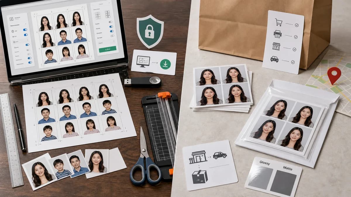 Wallet Photo Sheet Maker vs Walgreens Photo Wallet Prints visual comparison of wallet photo sheet maker workflows