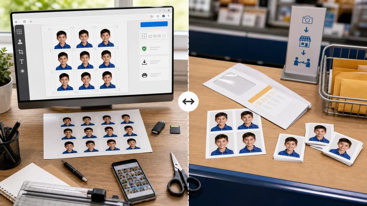 Wallet Photo Sheet Maker vs Walmart Photo Centre Wallet Prints visual comparison of wallet photo sheet maker workflows