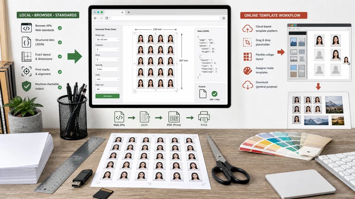 Open Source Alternatives to Canva visual comparison with Wallet Photo Sheet Maker