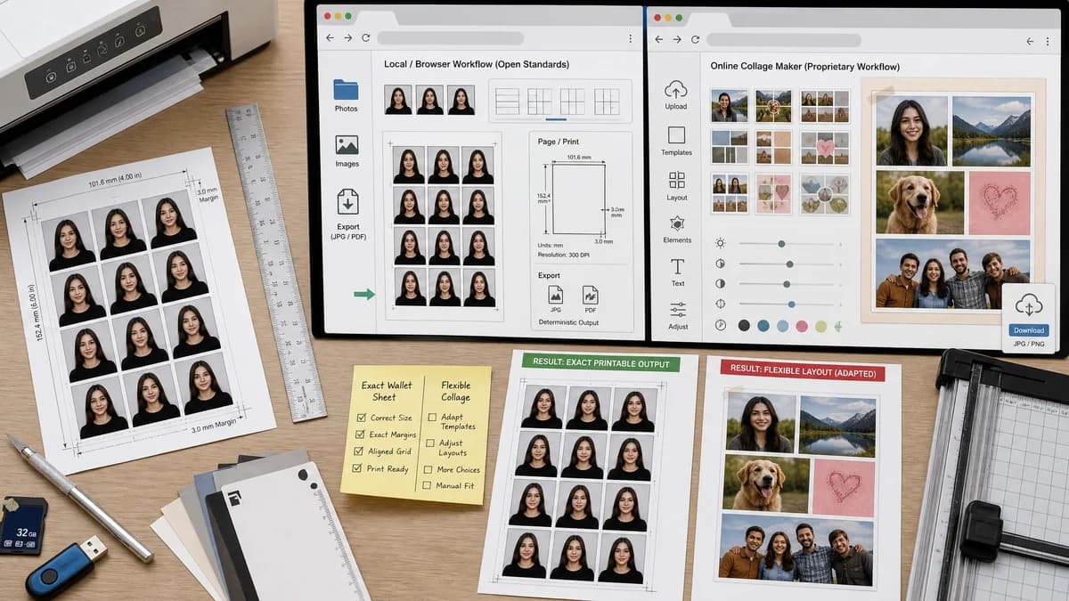 Open Source Alternatives to Fotor visual comparison with Wallet Photo Sheet Maker