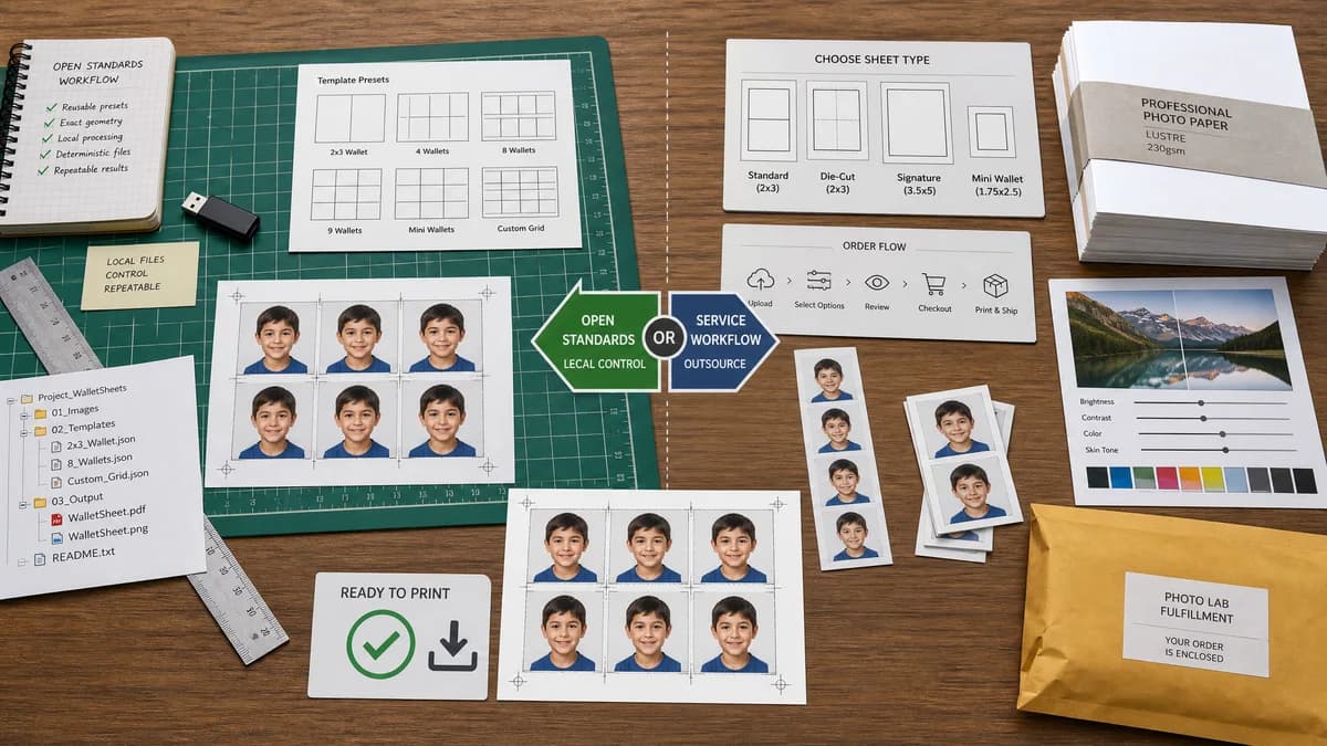 Open Source Alternatives to Nations Photo Lab visual comparison with Wallet Photo Sheet Maker