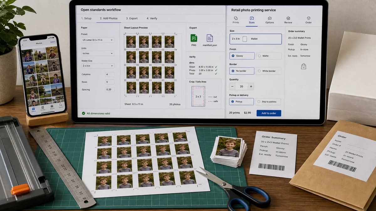 Open Source Alternatives to Walmart Photo visual comparison with Wallet Photo Sheet Maker