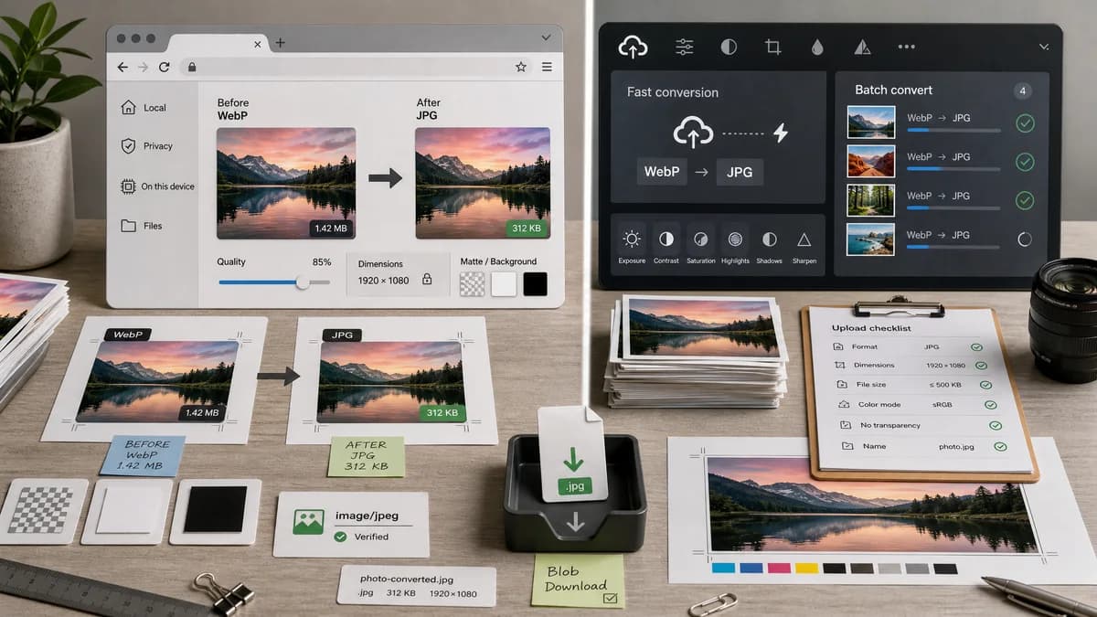 Open Source Alternatives to Fotor visual comparison with WebP to JPG Converter