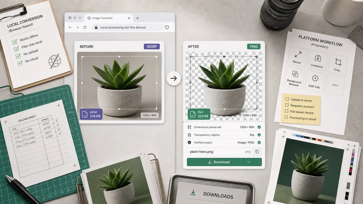 Open Source Alternatives to Shutterstock visual comparison with WebP to PNG Converter