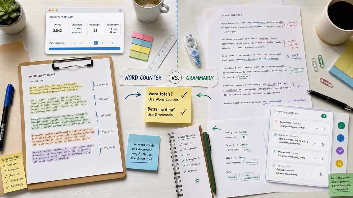 Word Counter vs Grammarly comparison detail image
