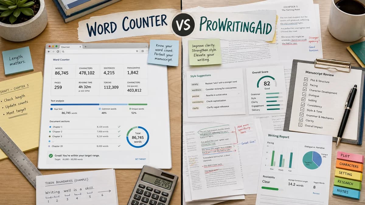 Word Counter vs ProWritingAid comparison detail image