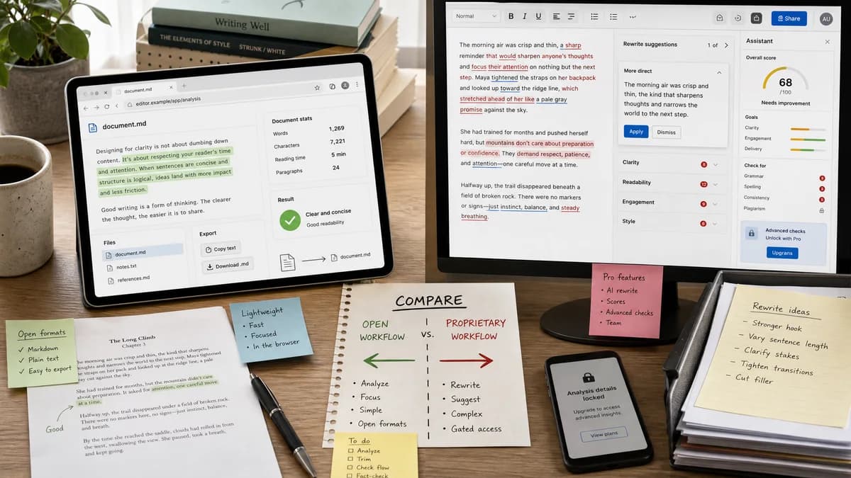 Open Source Alternatives to Hemingway Editor Plus detail image for Word Counter