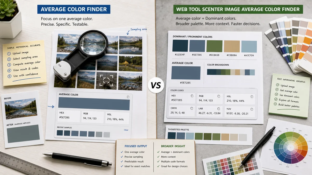 Average Color Finder vs WebToolsCenter Image Average Color Finder