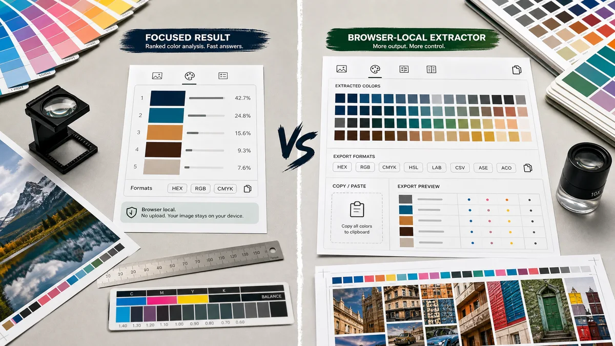 Dominant Colors Extractor vs BlizStudio Color Palette Extractor