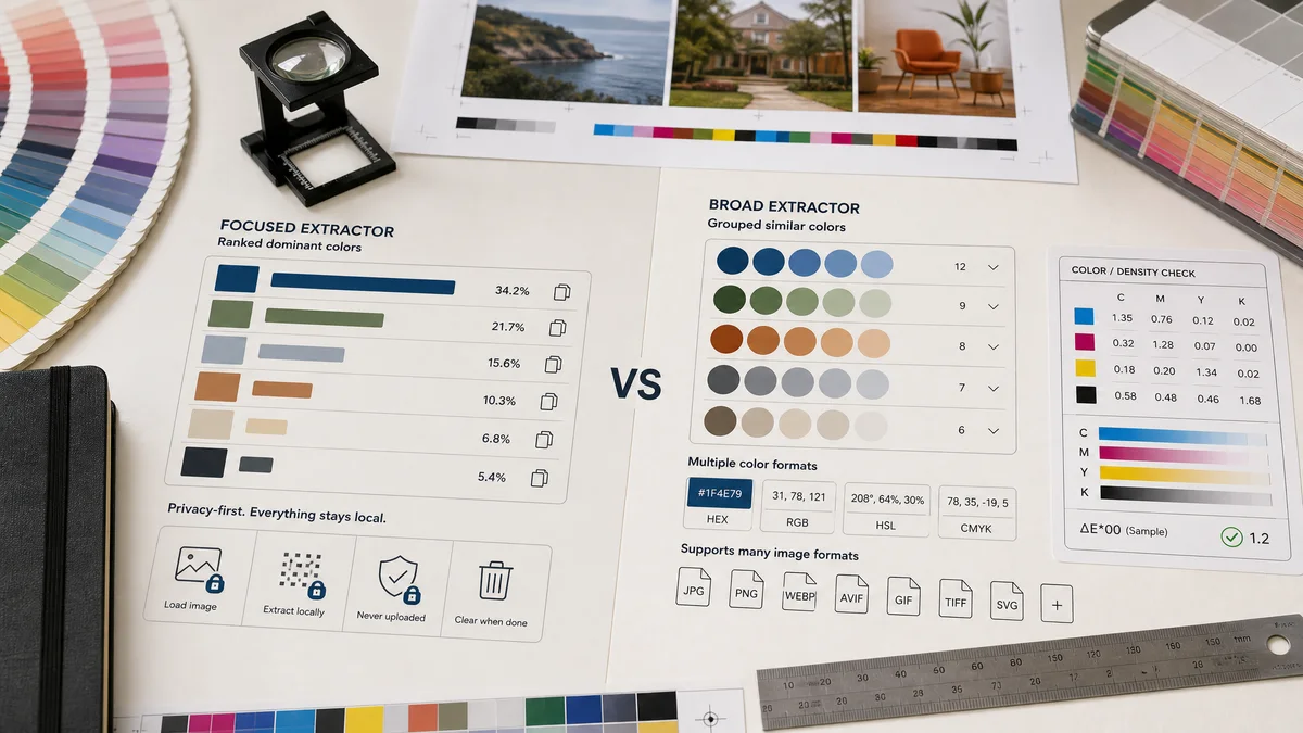 Dominant Colors Extractor vs JPG.now Color Palette Extractor