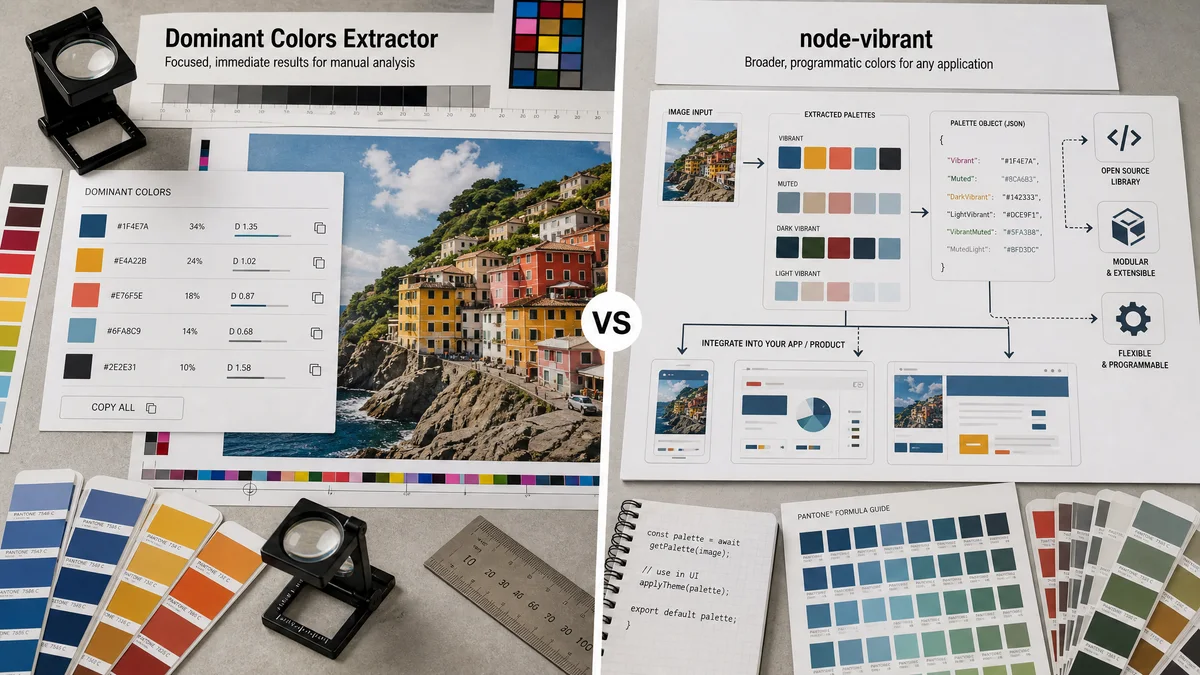 Dominant Colors Extractor vs node-vibrant