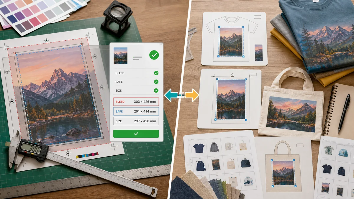 Print Bleed Border Checker vs Printful Design Maker