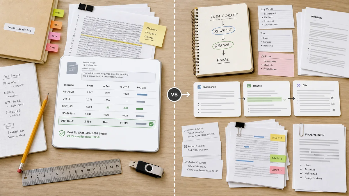 Text Size by Encoding vs QuillBot